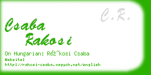 csaba rakosi business card